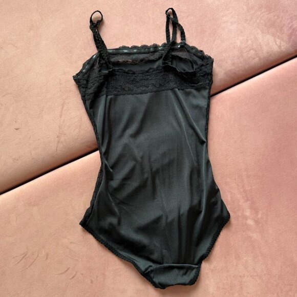 Vintage Black Spandex & Lace Bodysuit - Picture 3 of 5